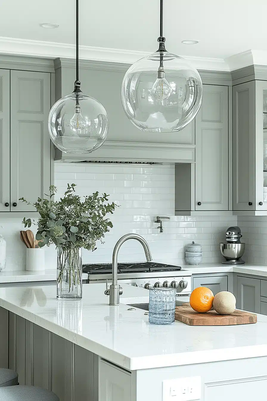 grey kitchen cabinets