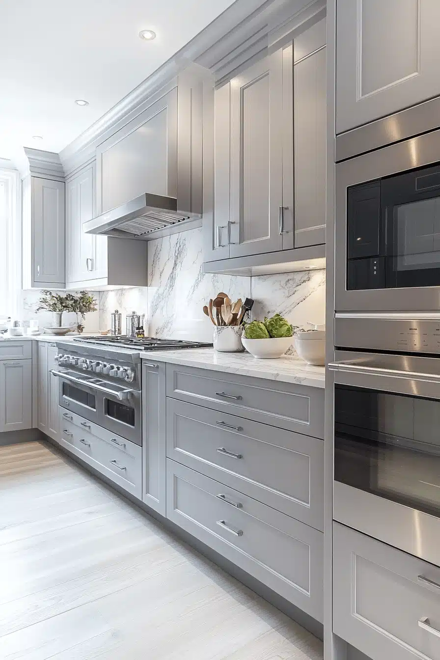 light grey kitchen cabinets