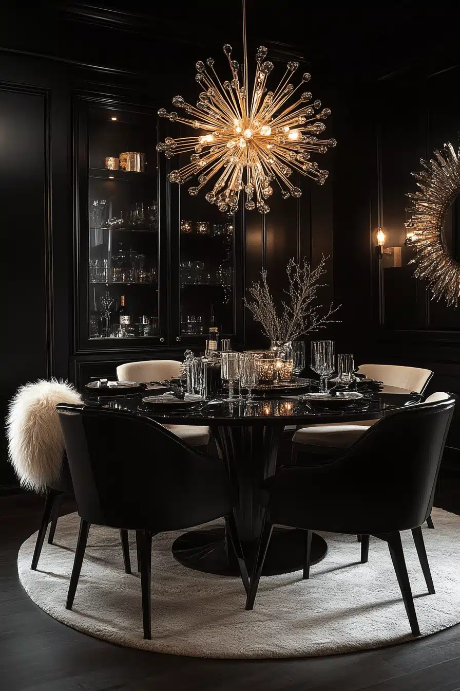moody dining room