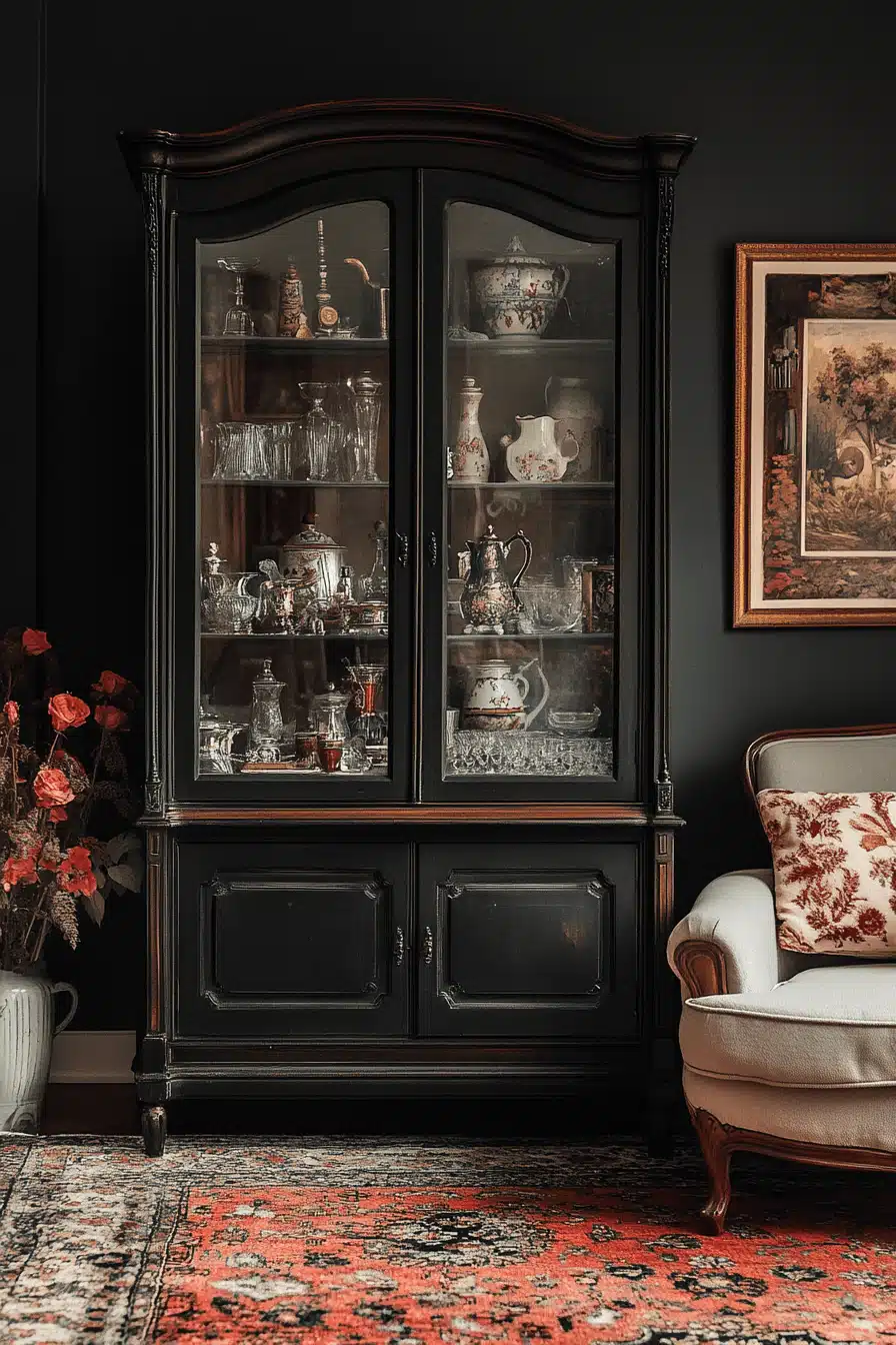 moody vintage living room