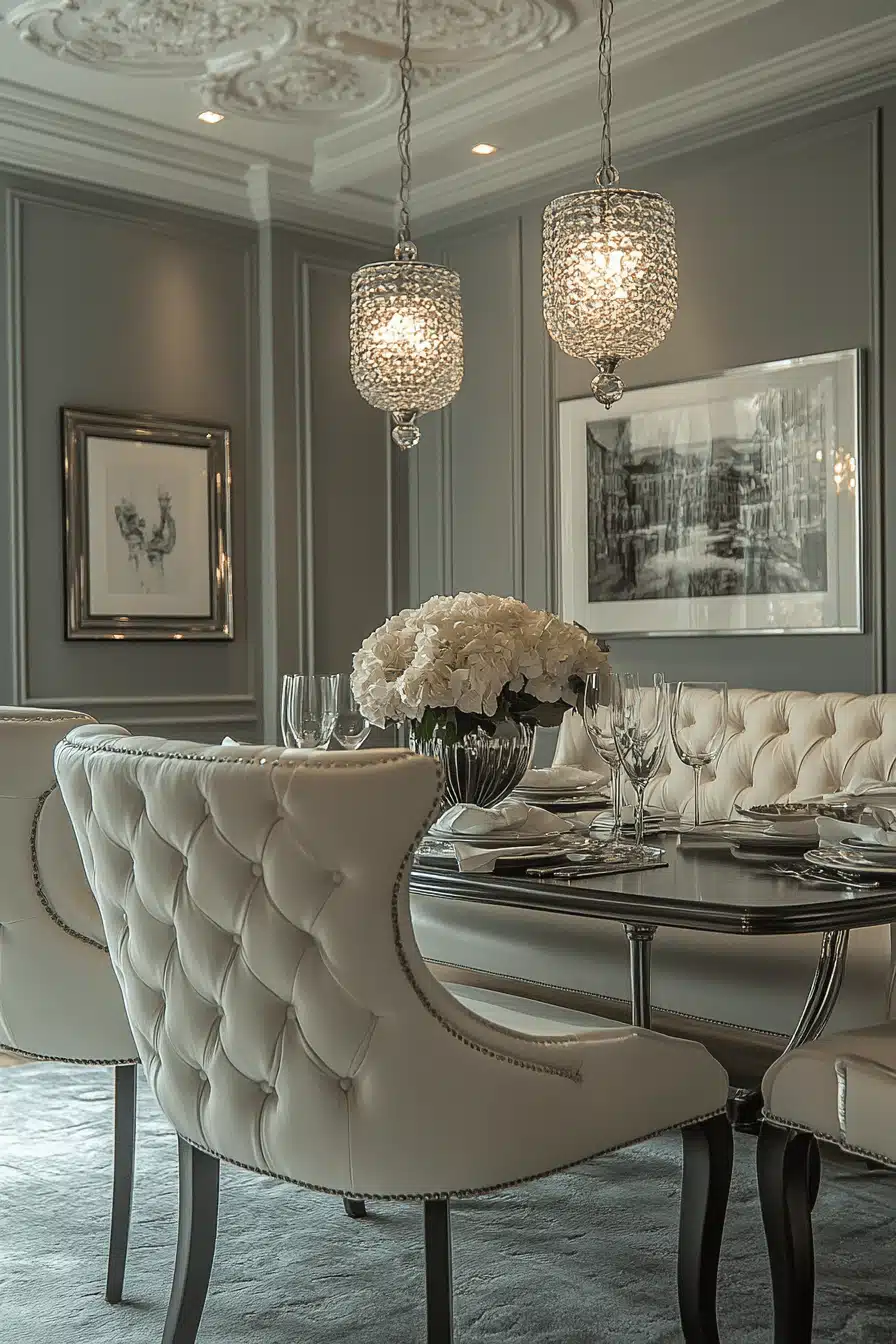 moody vintage dining room