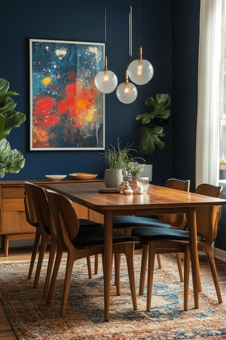 moody dining room