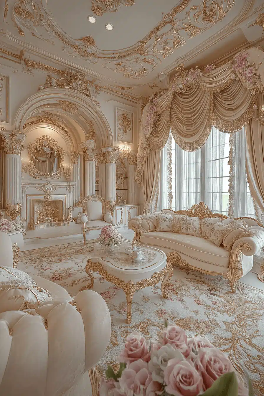 neoclassical interior living rooms