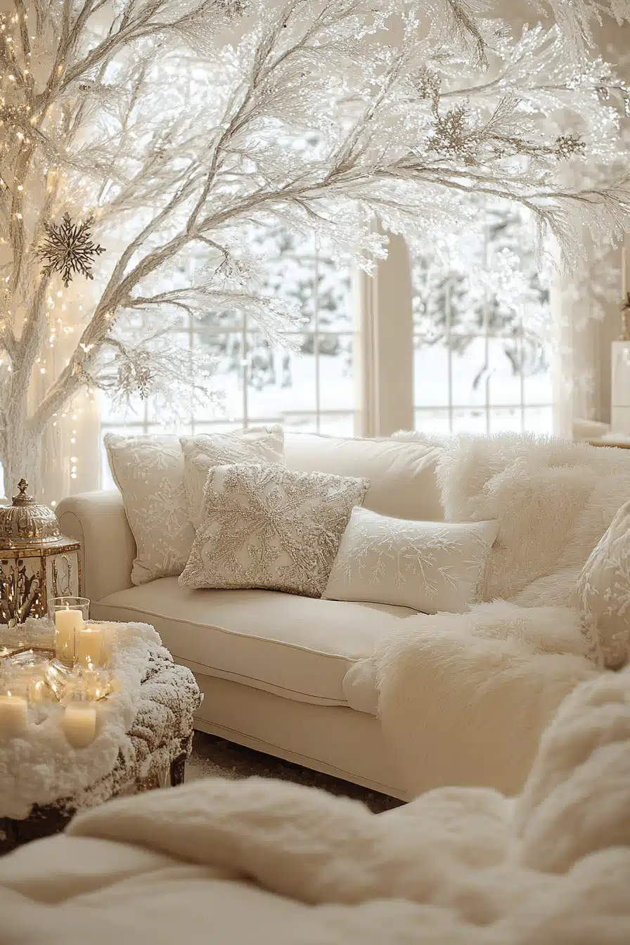 white living room decor