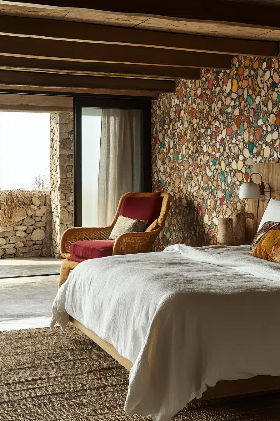 Stone Wall Bedroom