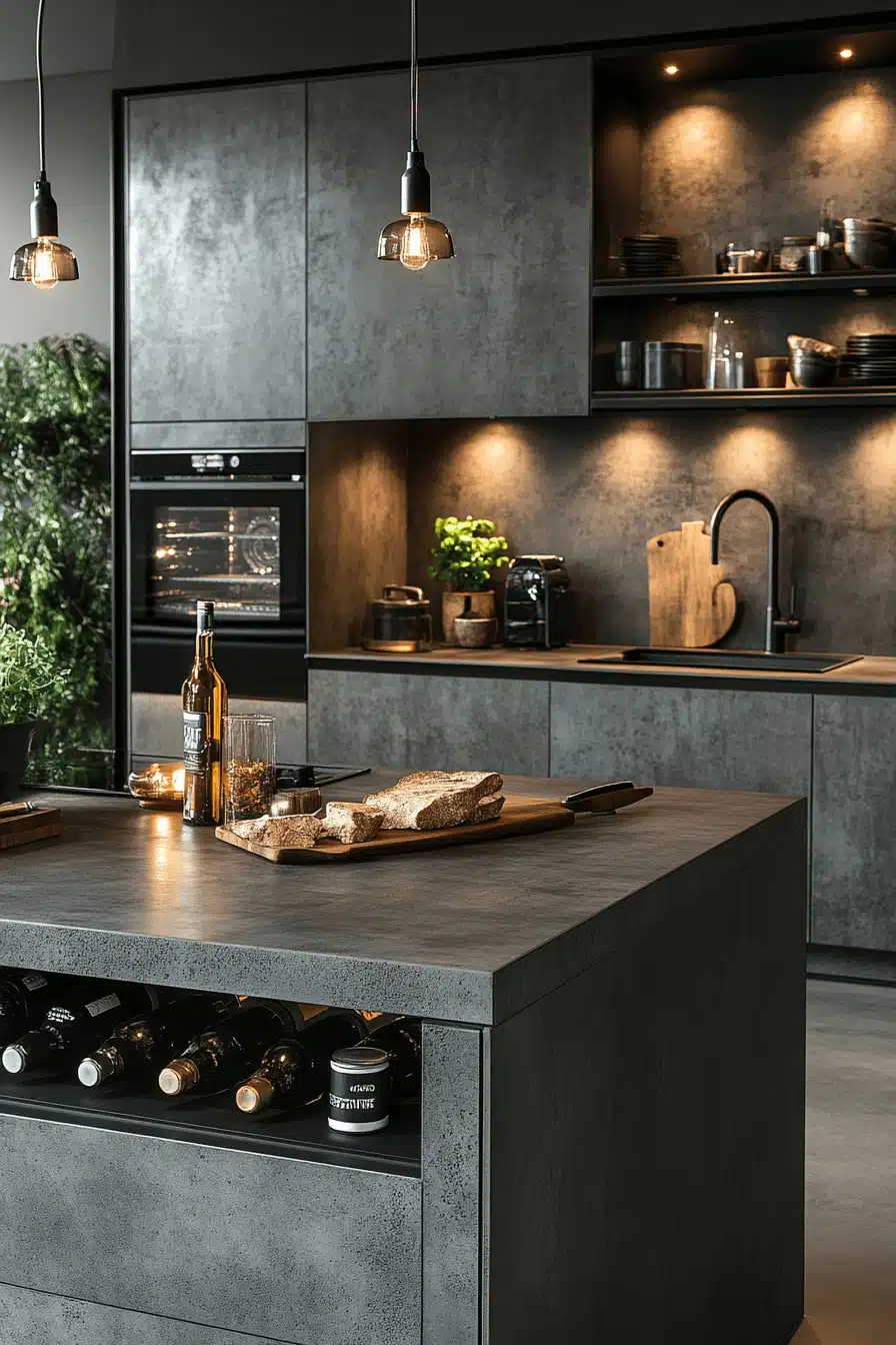 grey kitchen cabinets
