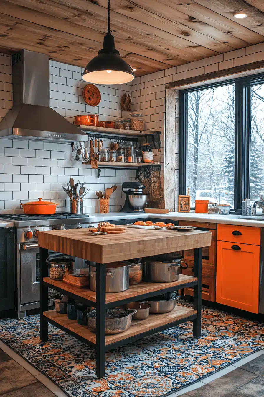 old cabin interior kitchen
