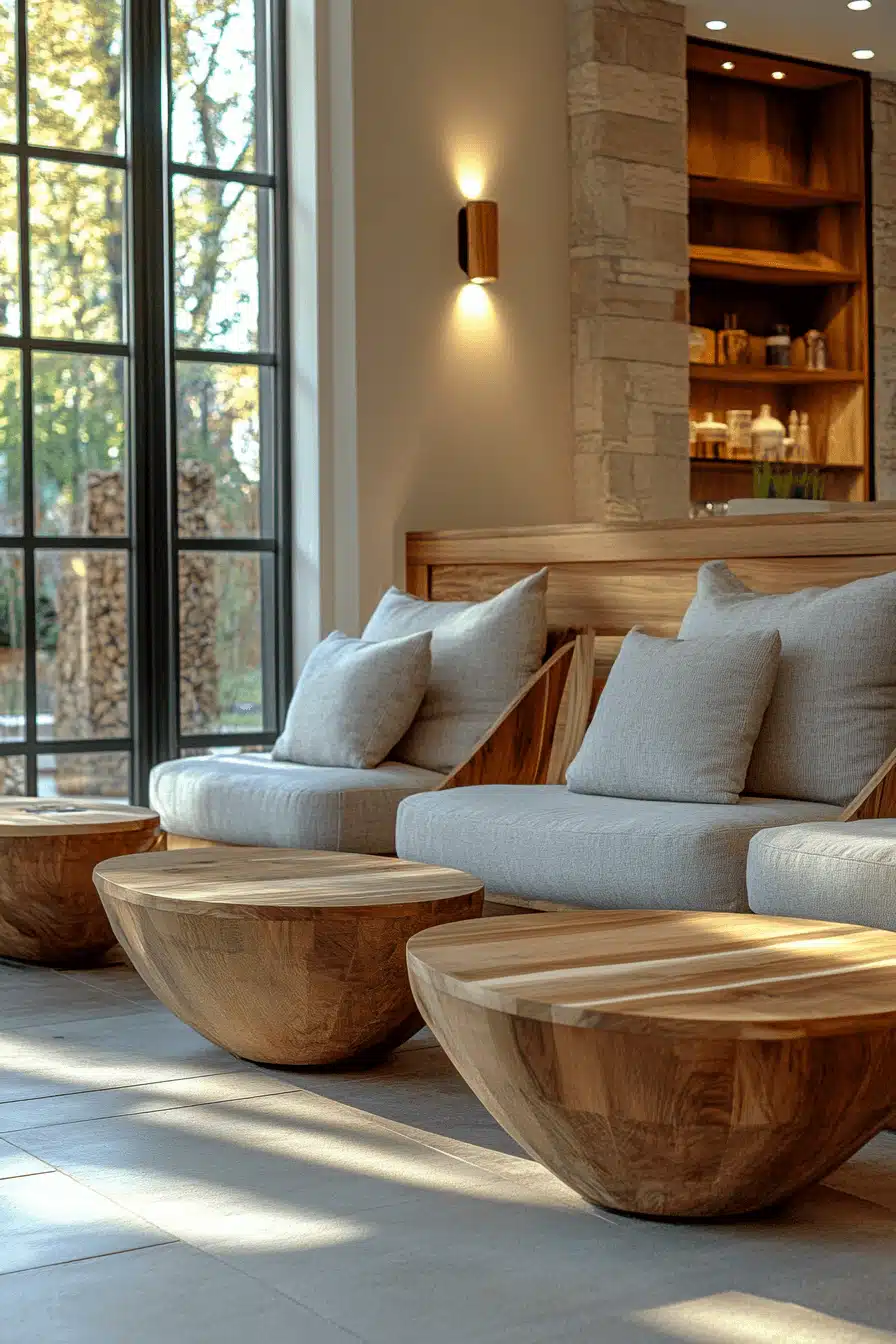 old cabin interior living room