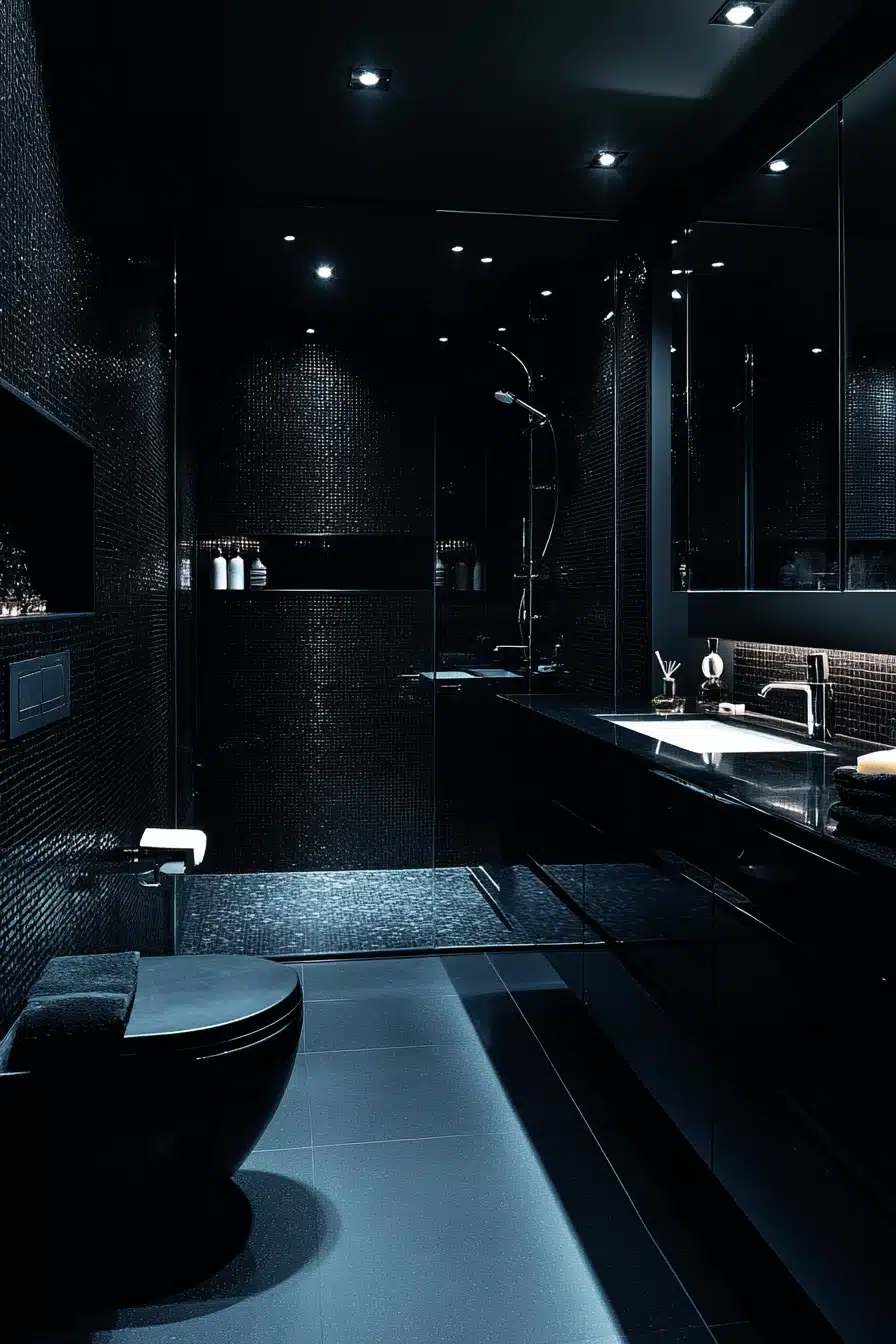 moody vintage bathroom