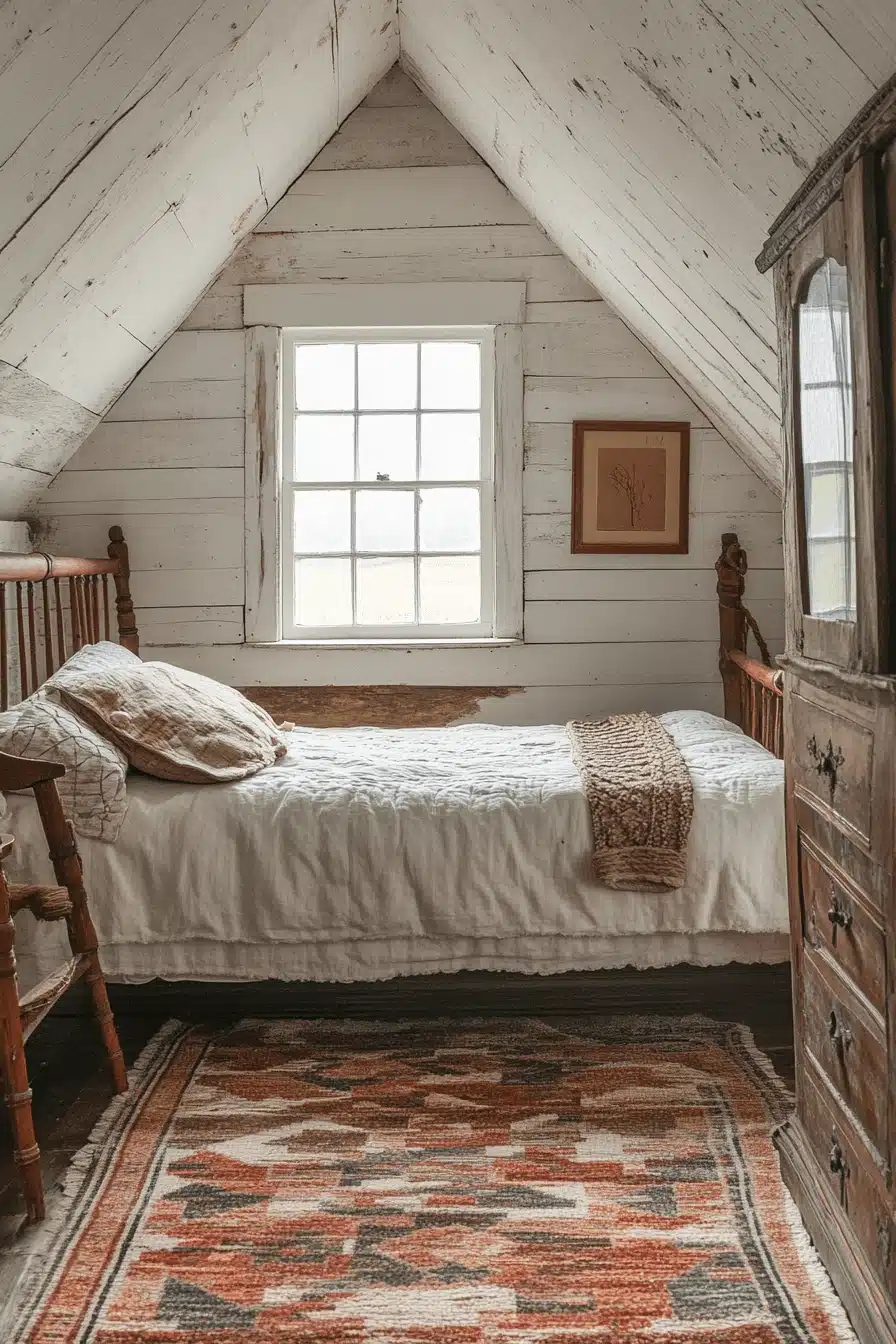 old cabin interior bedroom