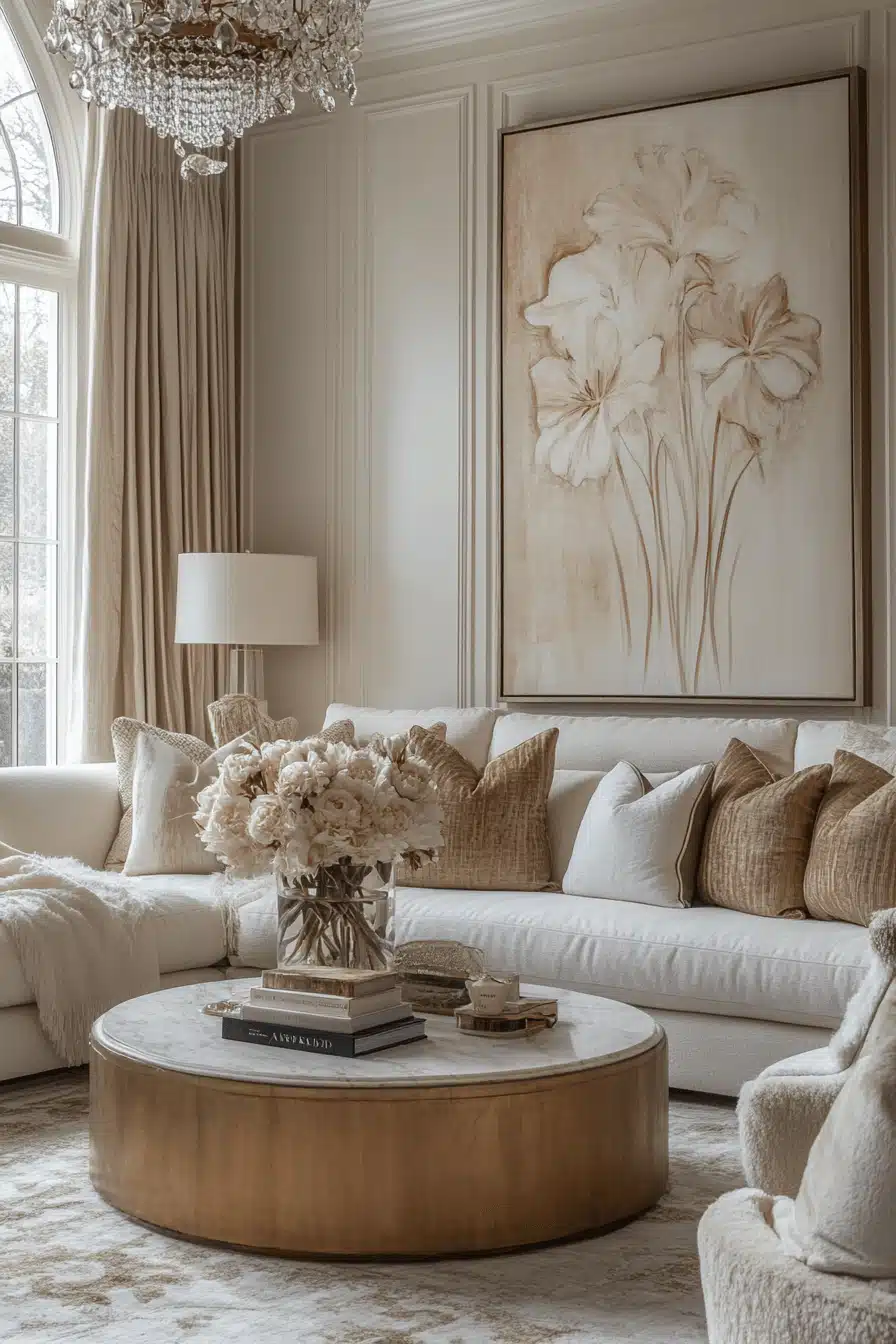 white living room decor
