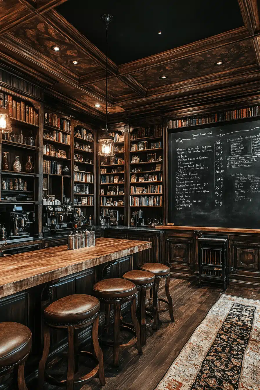 dark academia kitchen