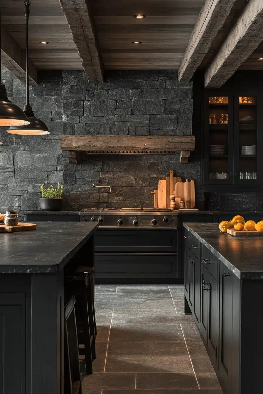 moody cottage kitchen
