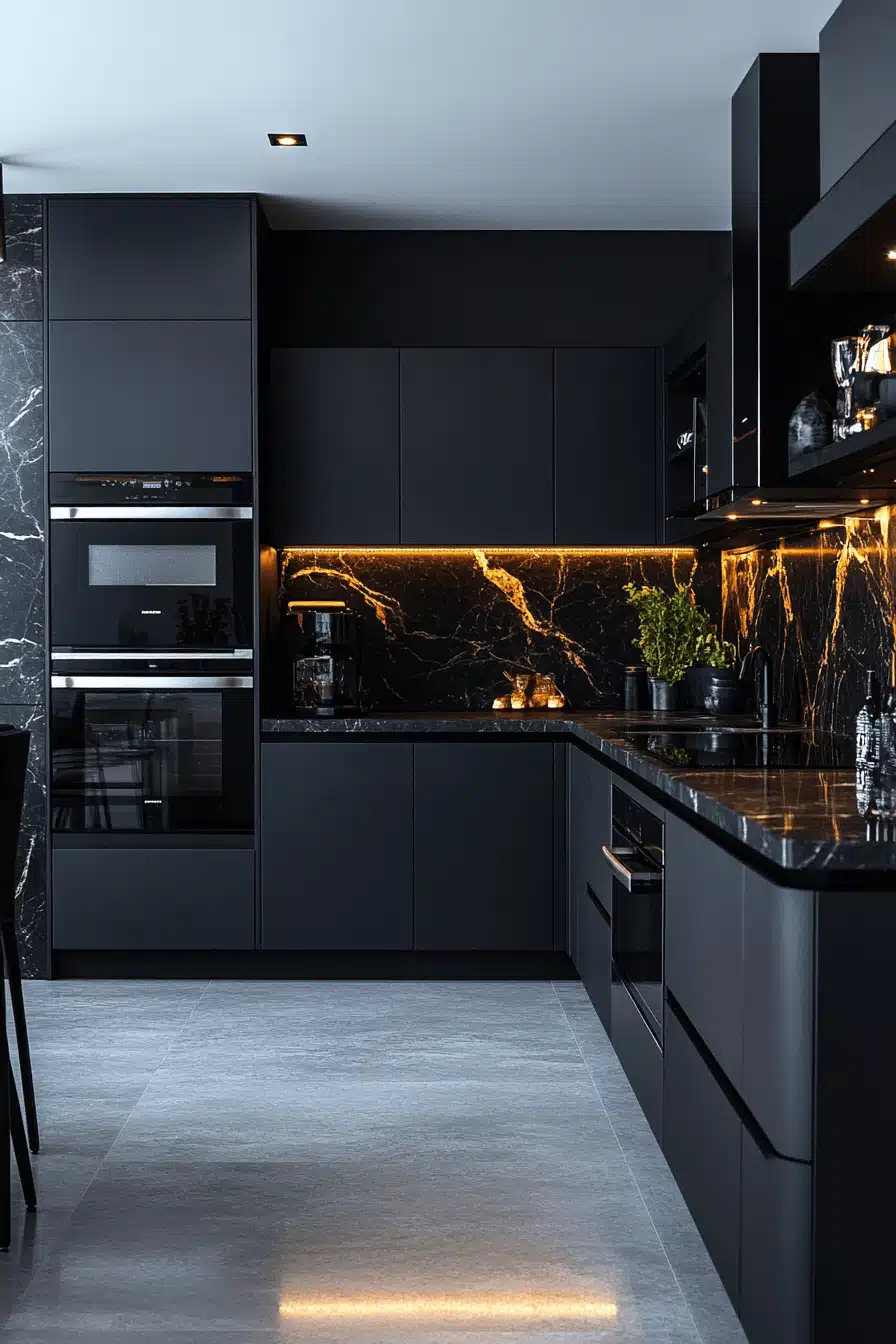 dark kitchen aesthetic
