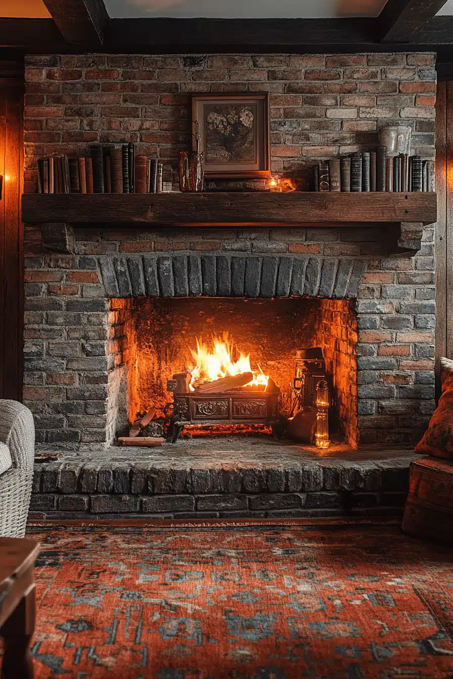 moody vintage living room