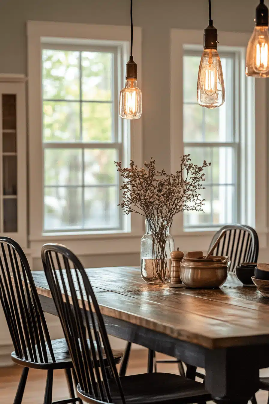 modern vintage dining room