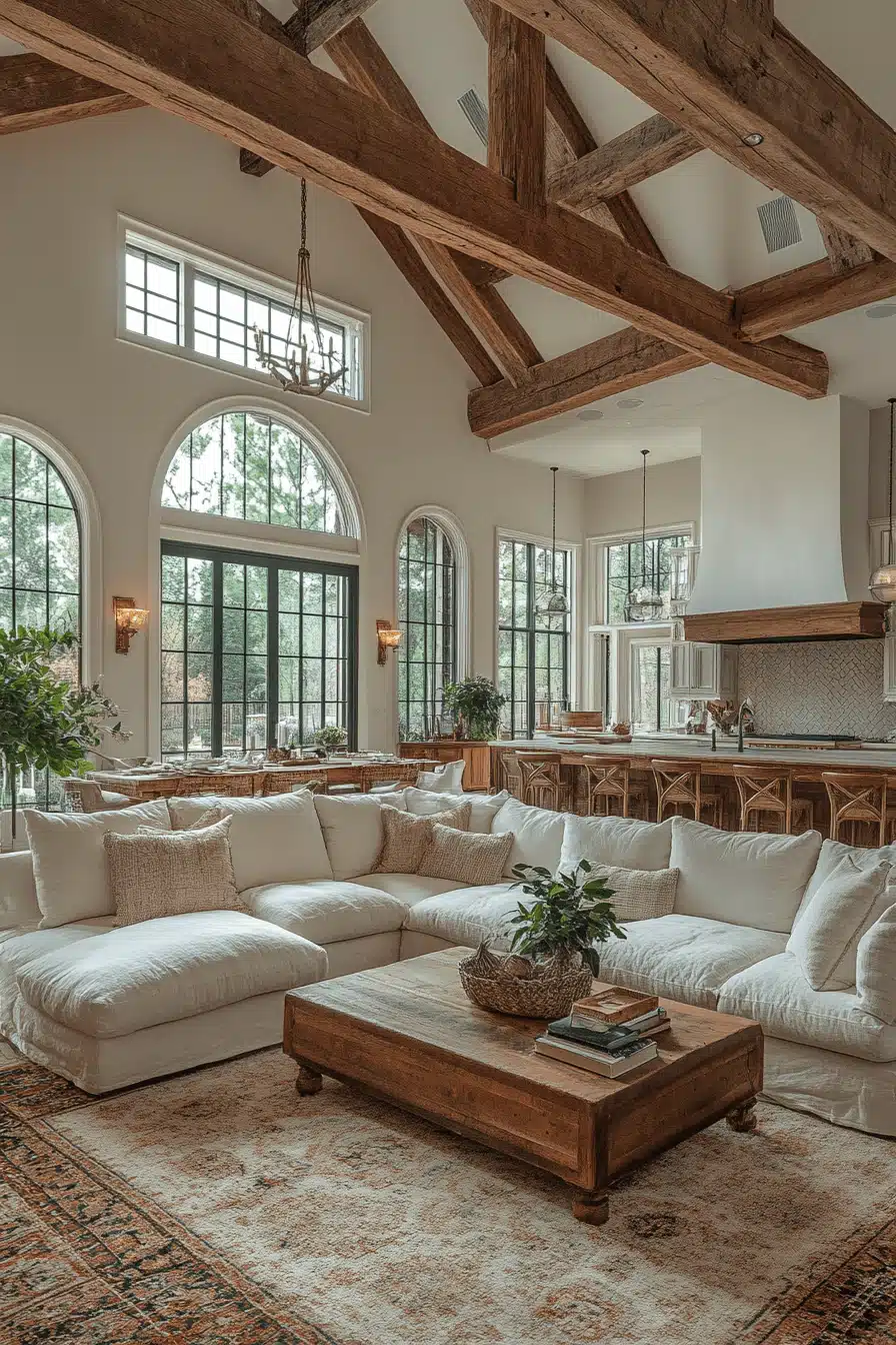 old cabin interior living room