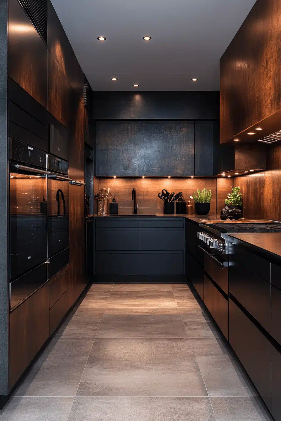 dark kitchen aesthetic