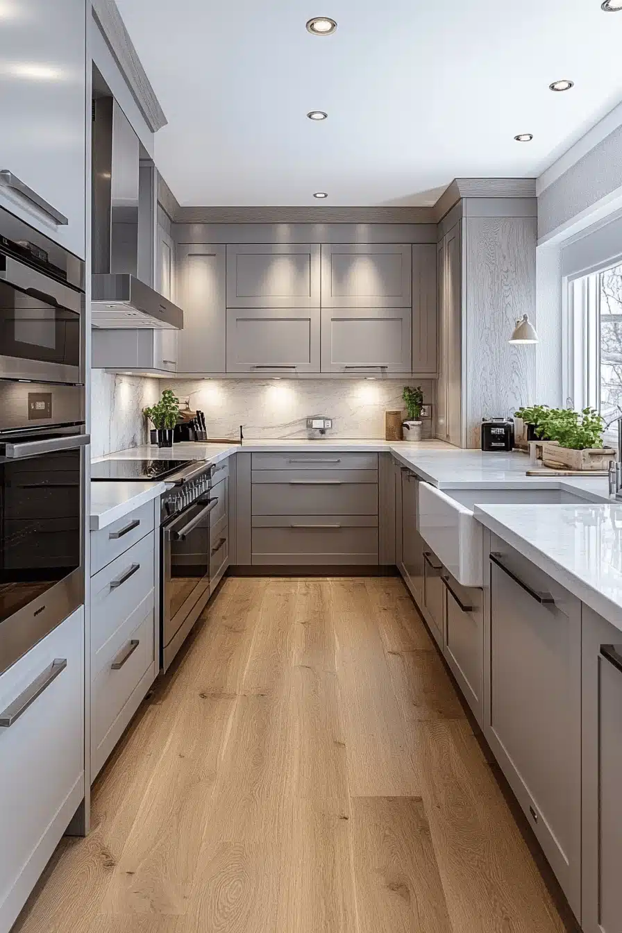 light grey kitchen cabinets