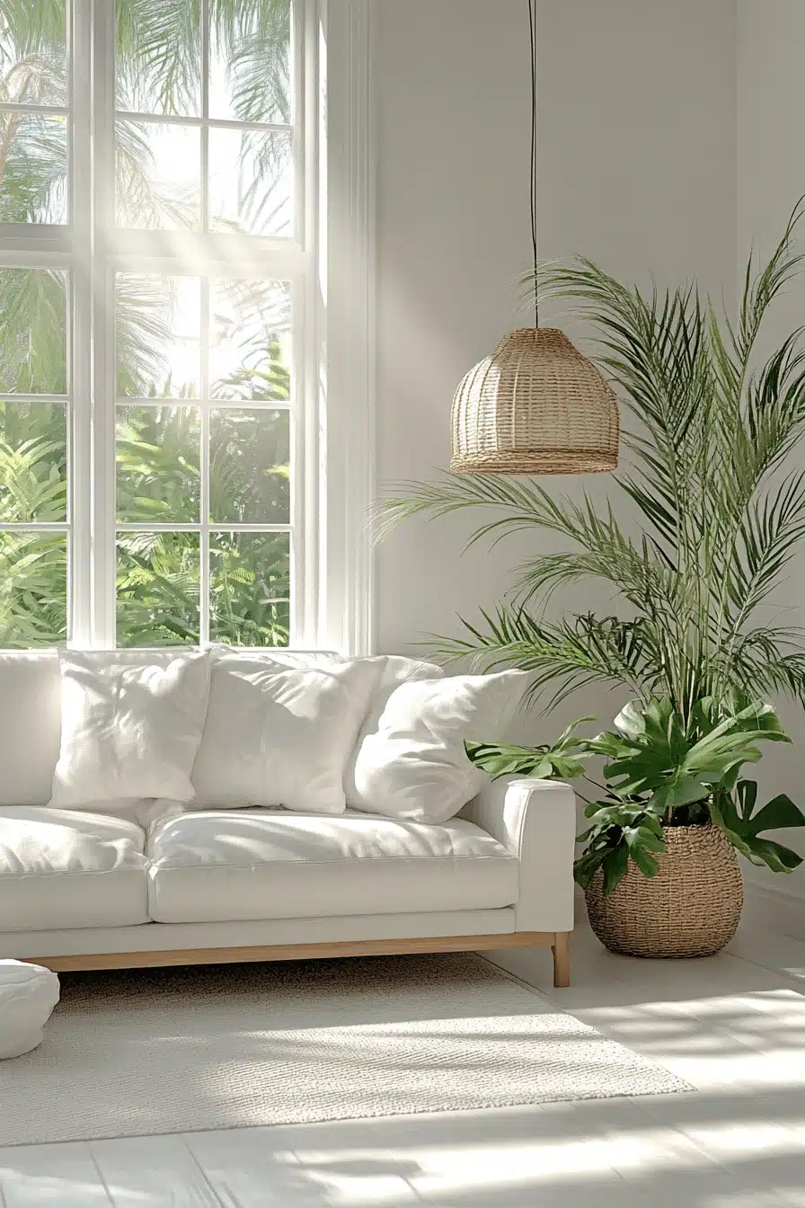 white living room decor