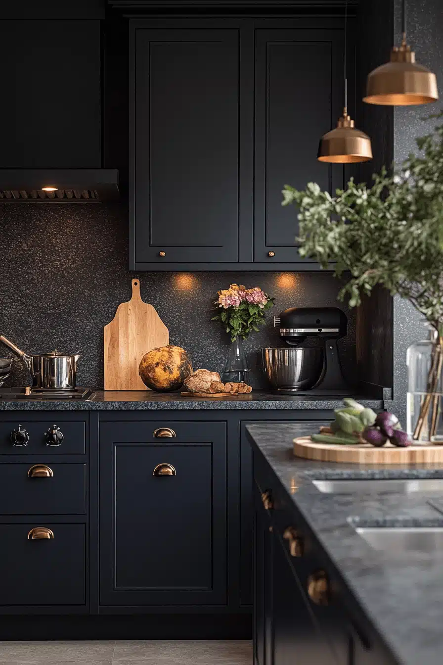 small moody kitchen
