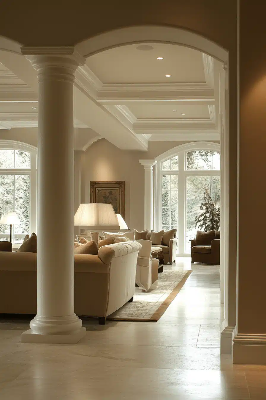neoclassical interior living rooms