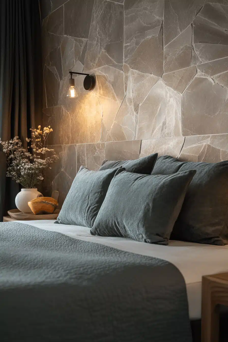 Stone Wall Bedroom