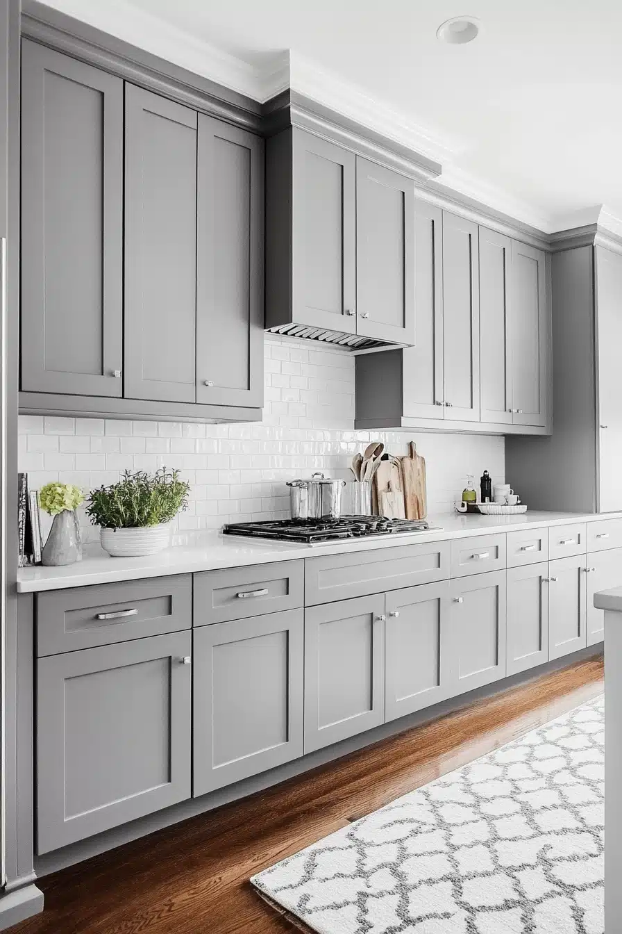 dark grey kitchen cabinets