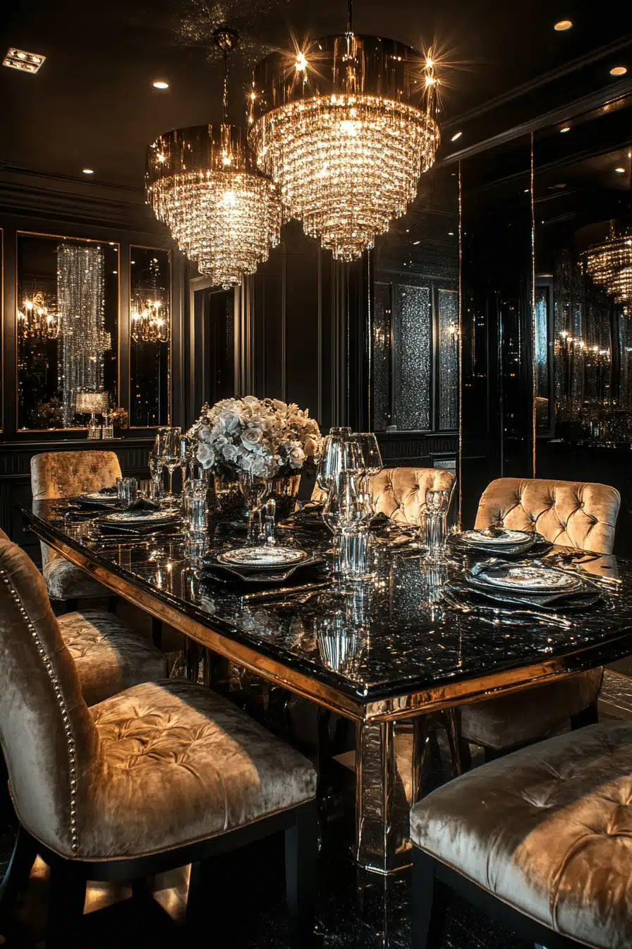 moody vintage dining room