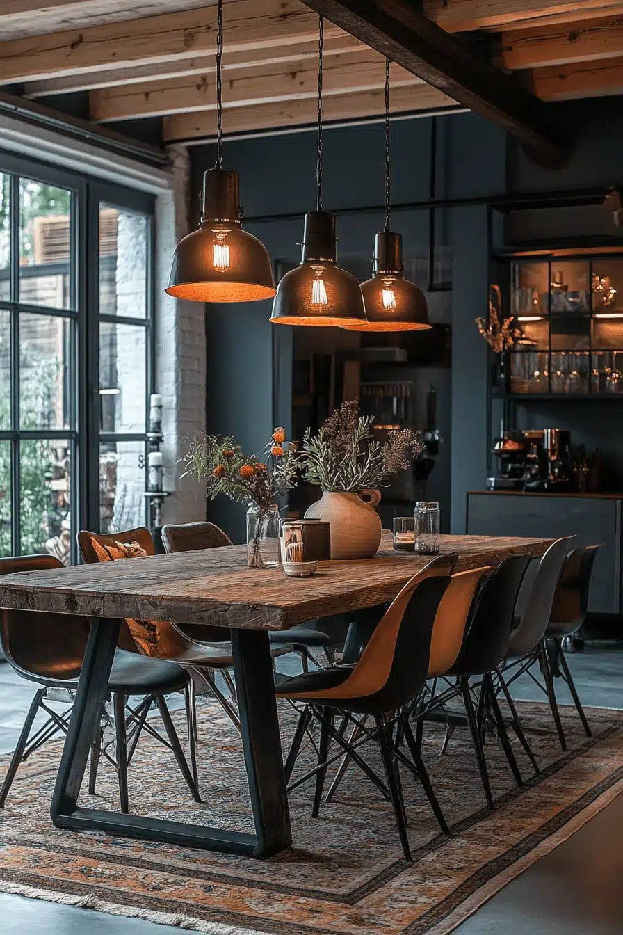 moody dining room