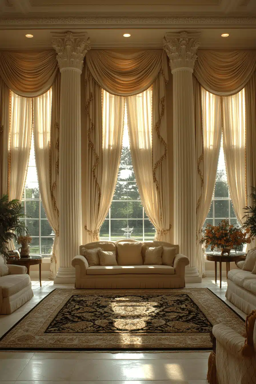 neoclassical interior living rooms