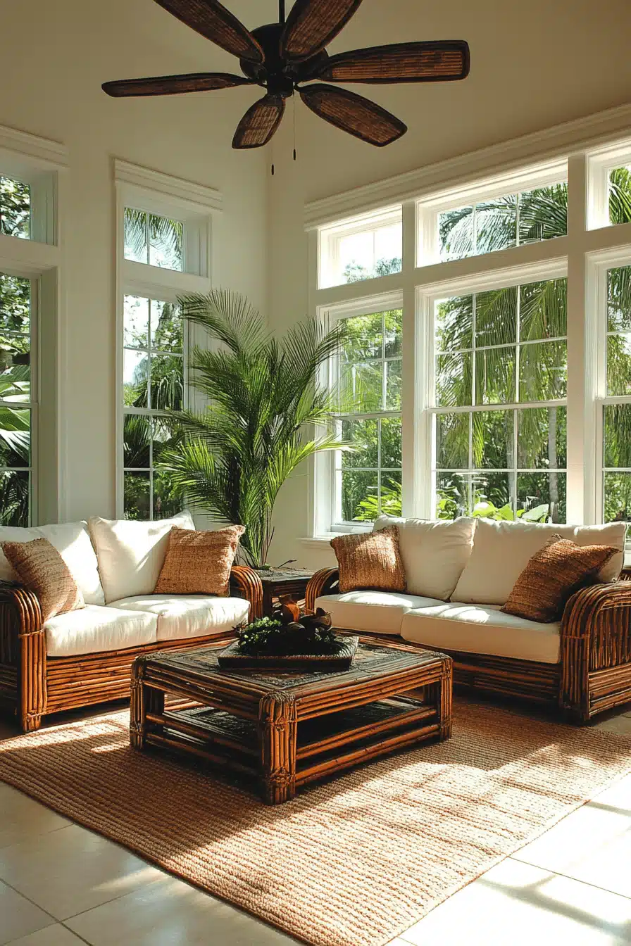 tropical living room