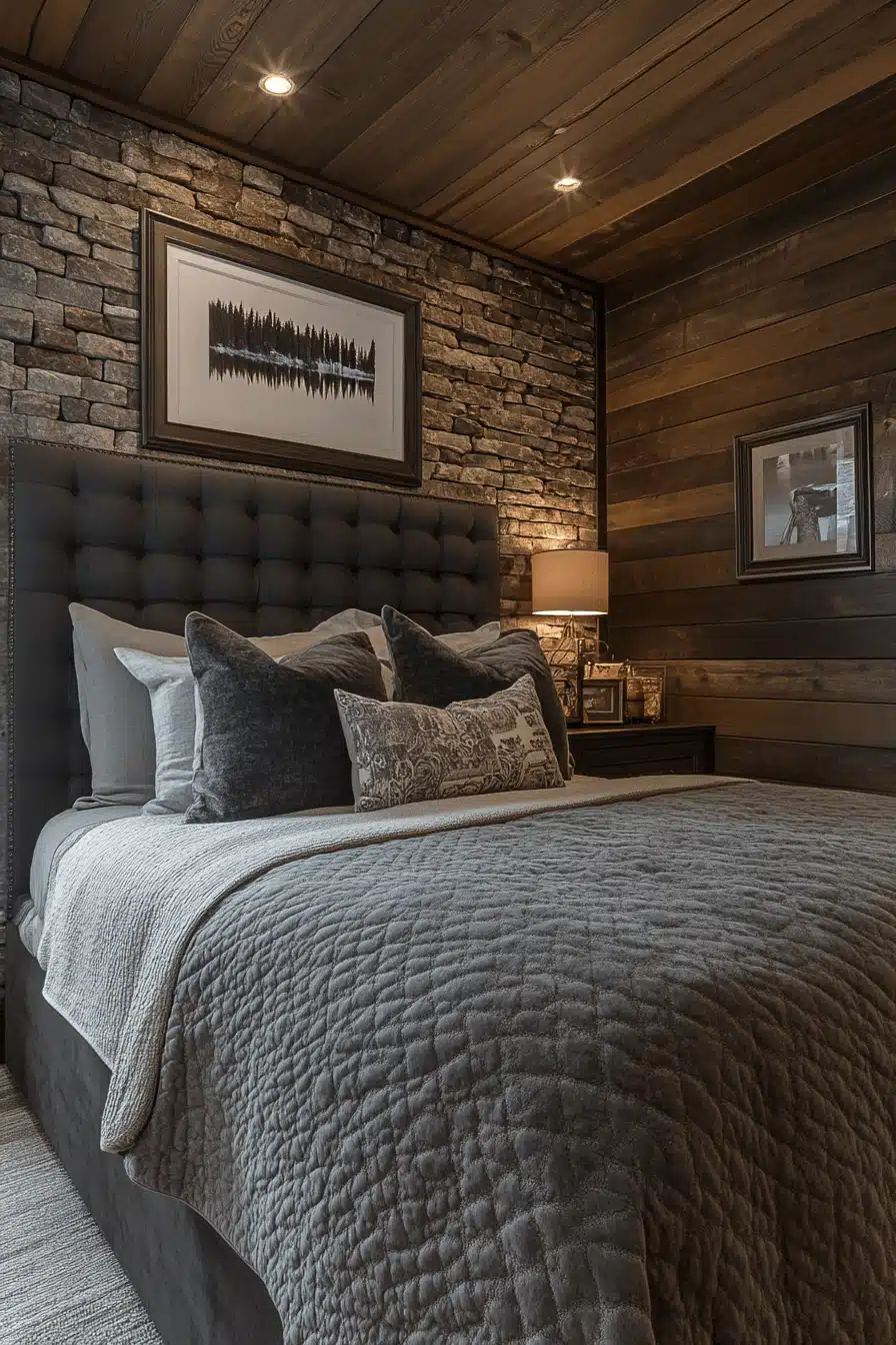 Stone Wall Bedroom