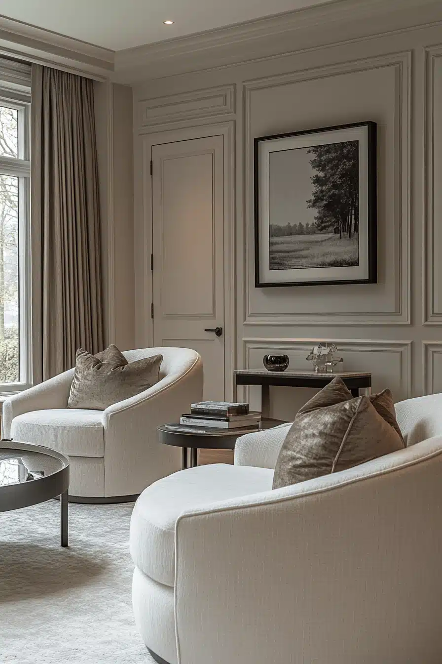 moody neutral living room