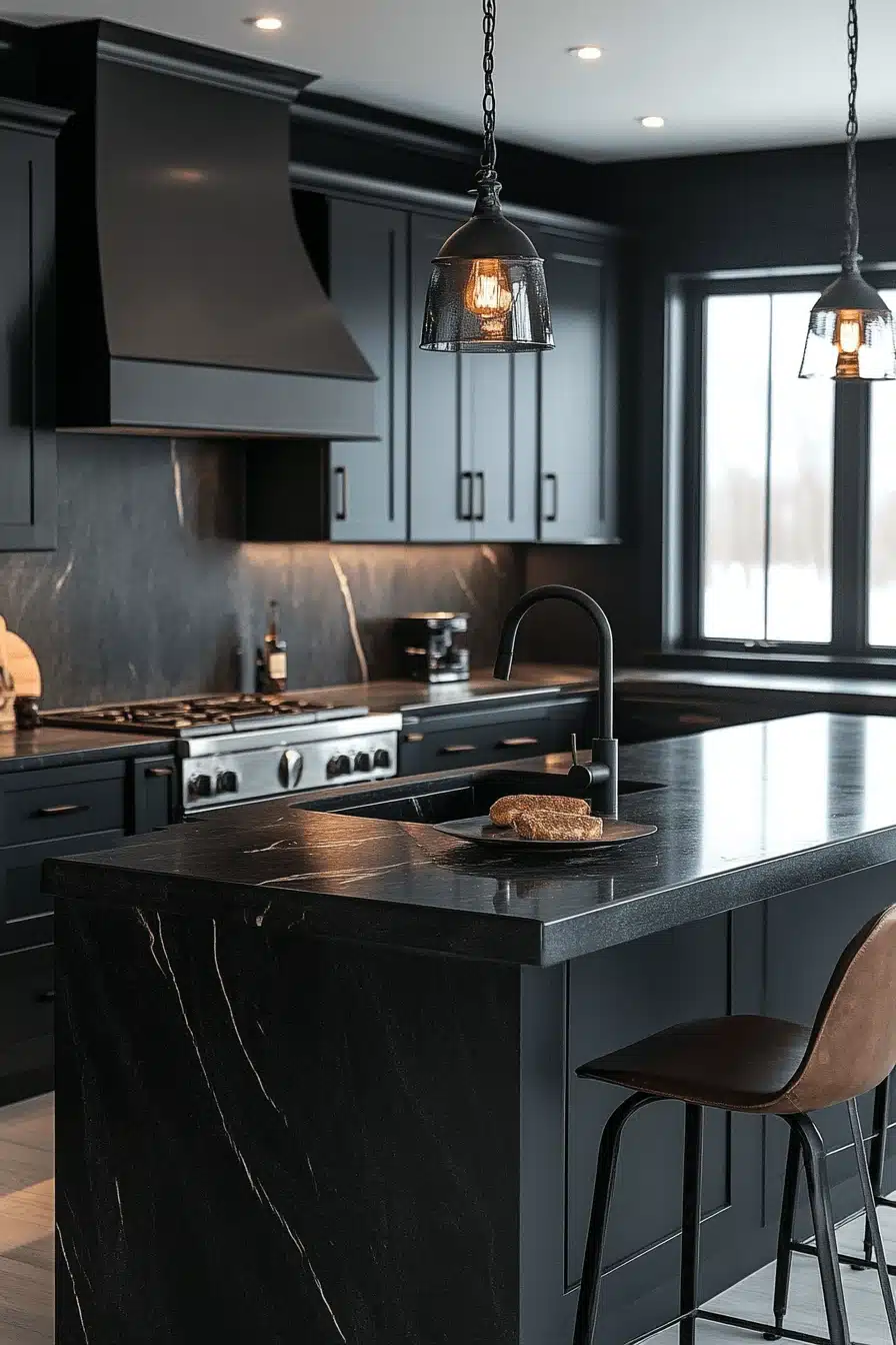 moody farmhouse kitchen