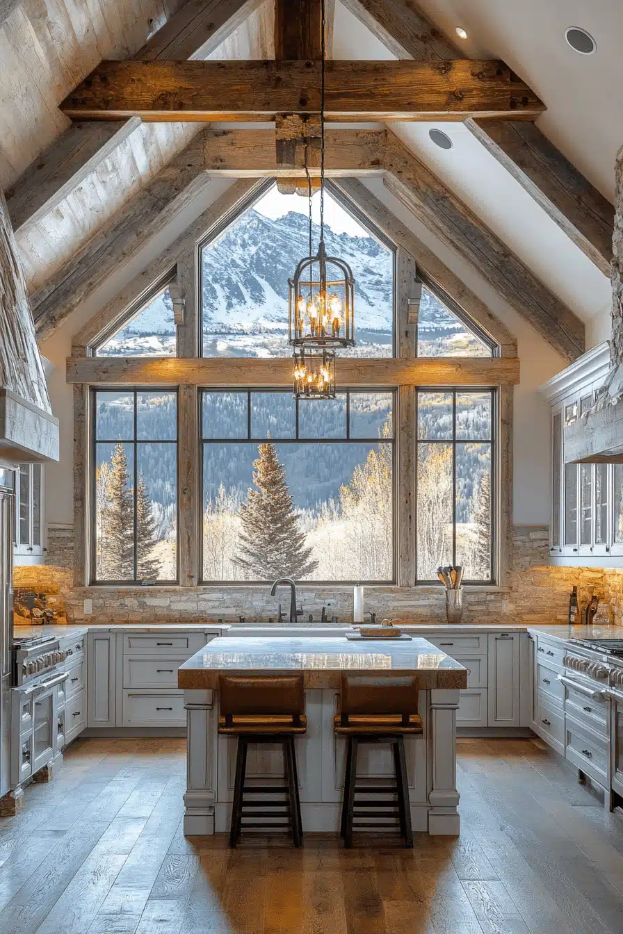 old cabin interior kitchen