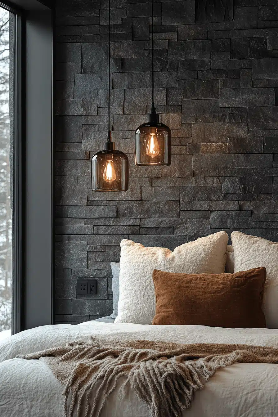 Stone Wall Bedroom