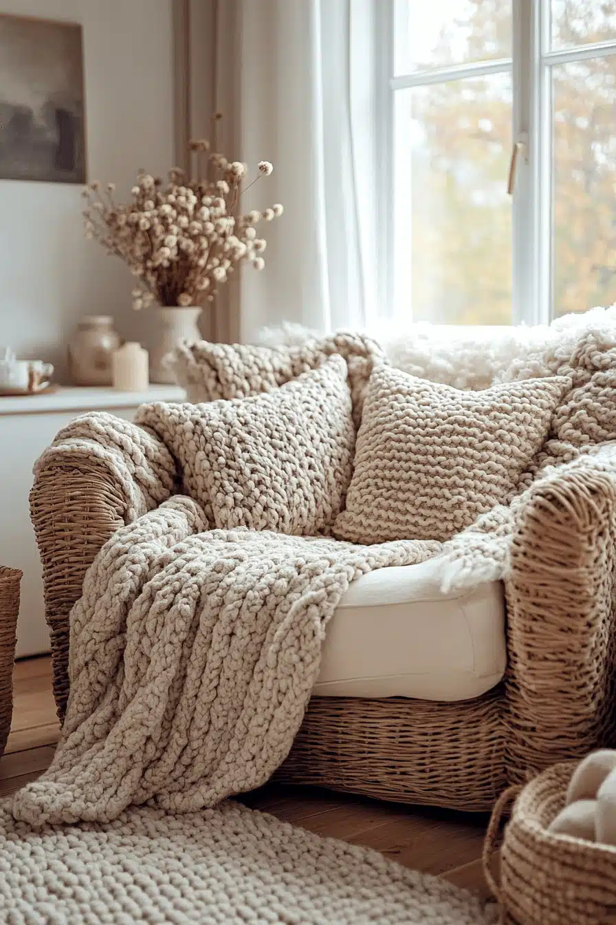 moody neutral living room