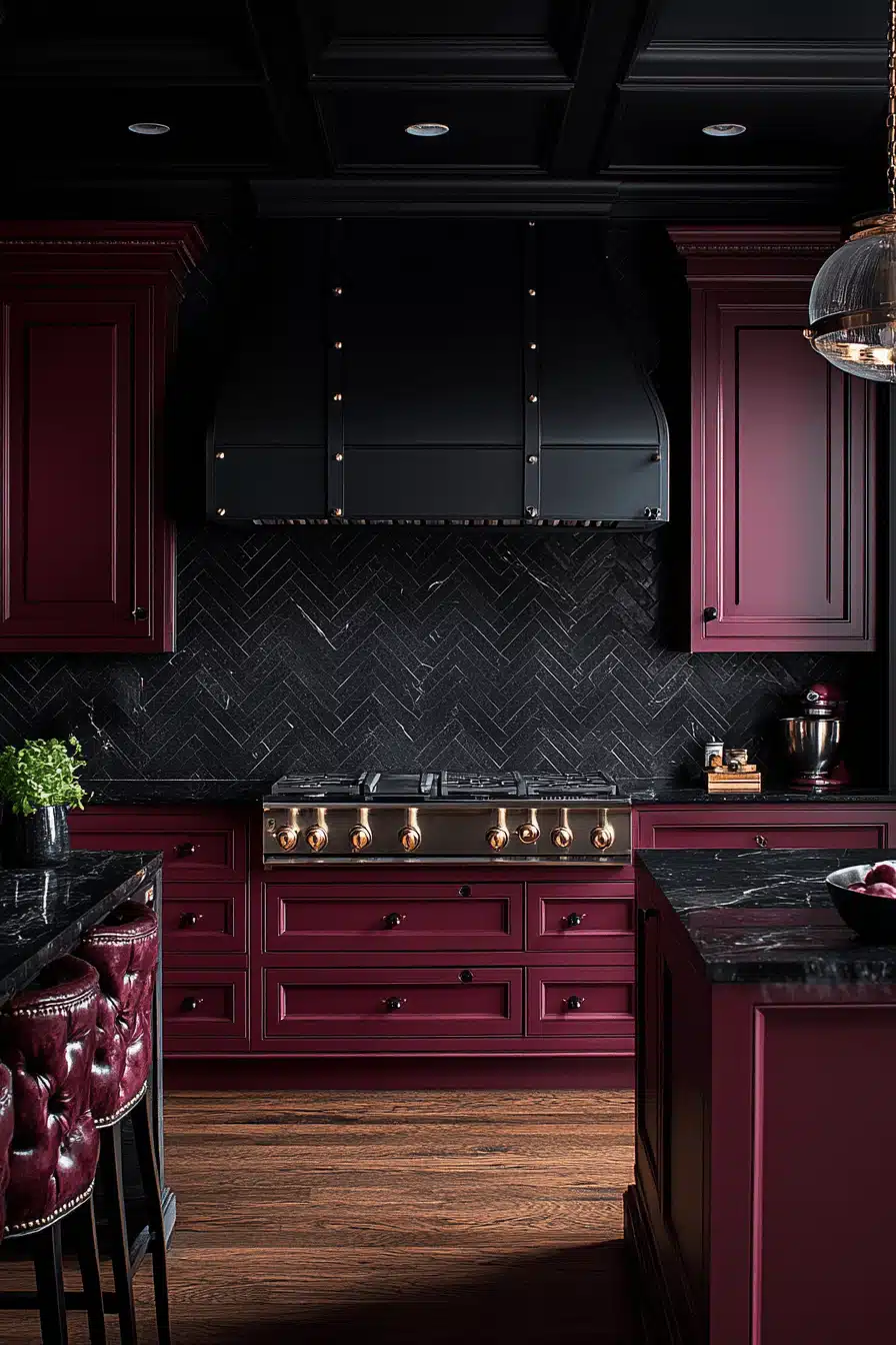 dark and moody kitchen