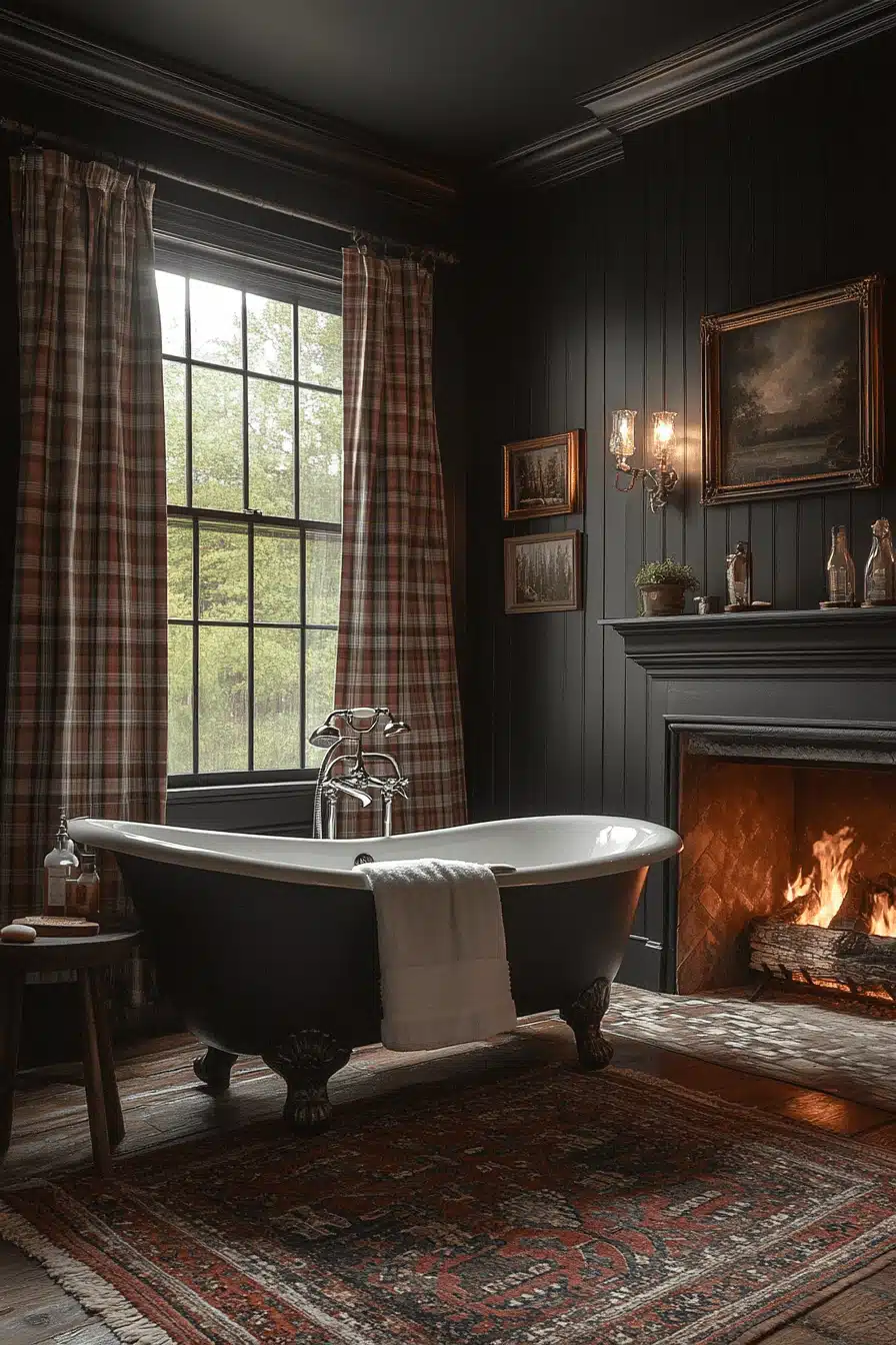 old cabin interior bathroom