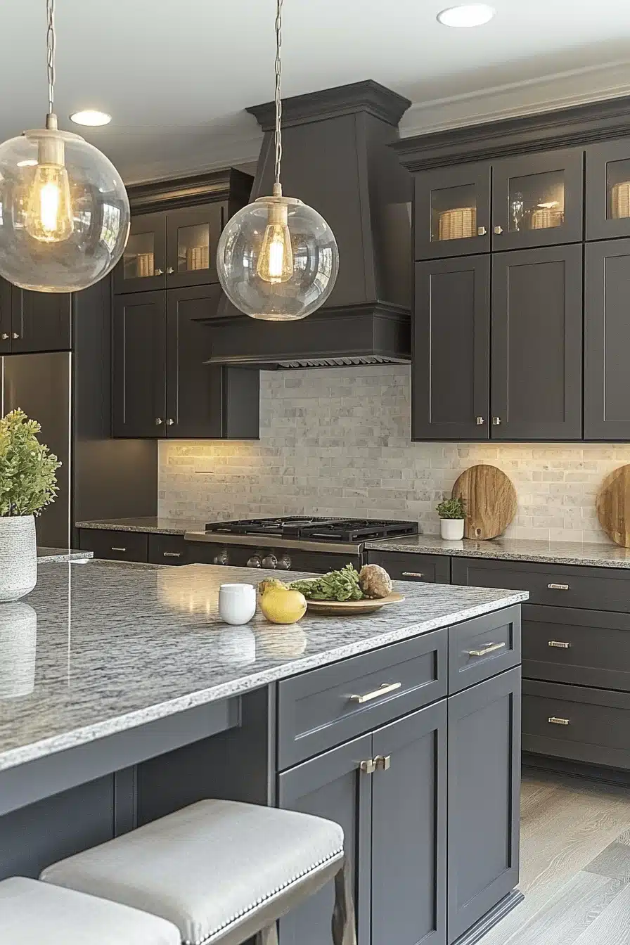 moody kitchen cabinets