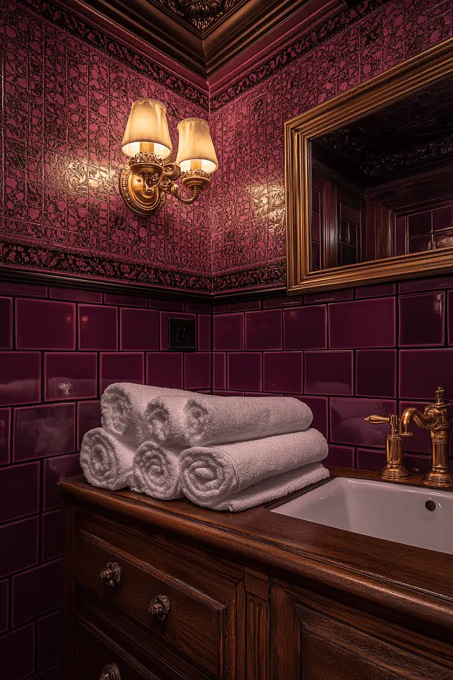 moody vintage bathroom