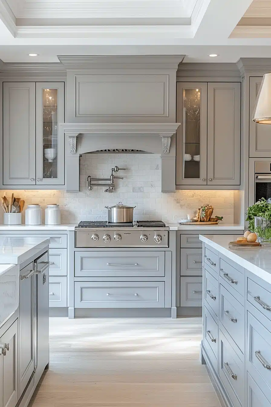 light grey kitchen cabinets