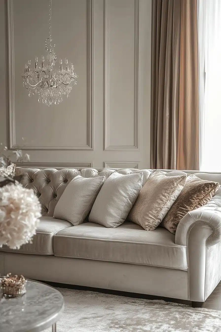 gray couch living room