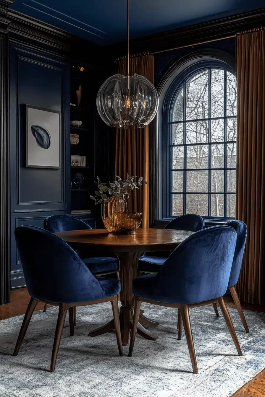 moody vintage dining room