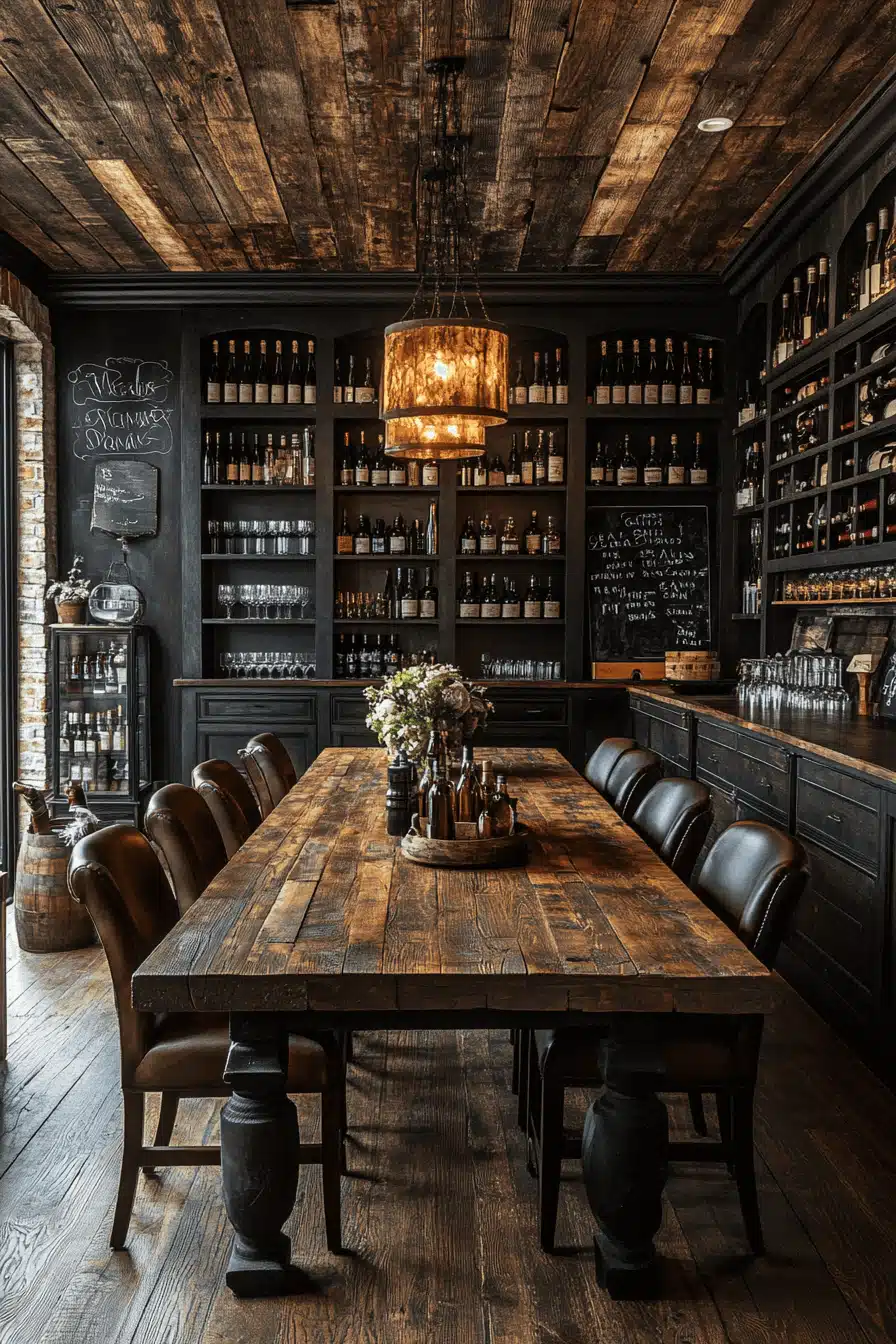 moody dining room