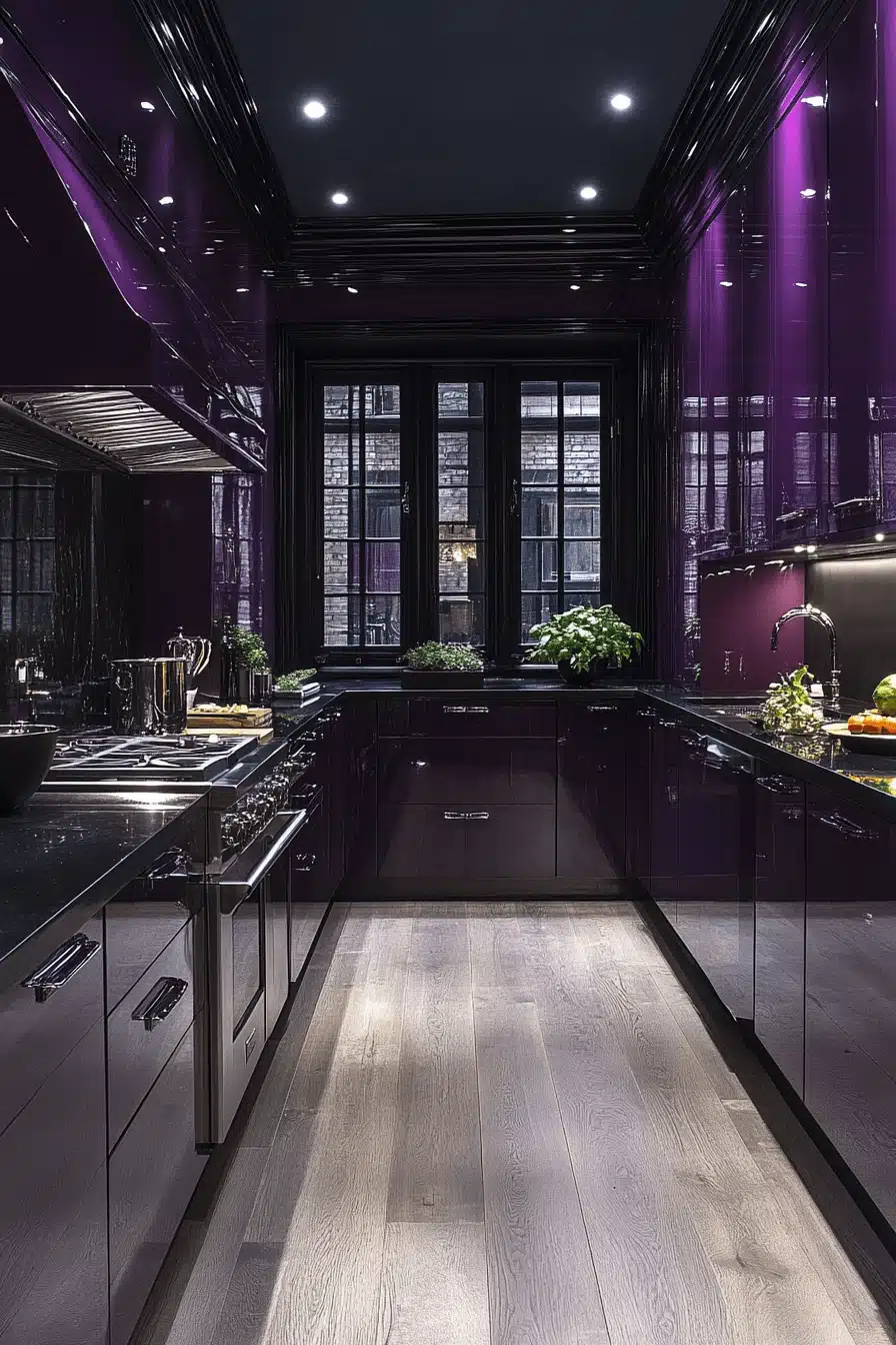 dark and moody kitchen
