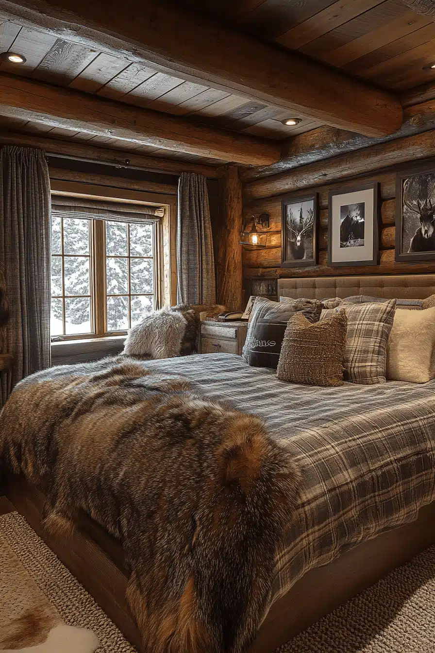 old cabin interior bedroom