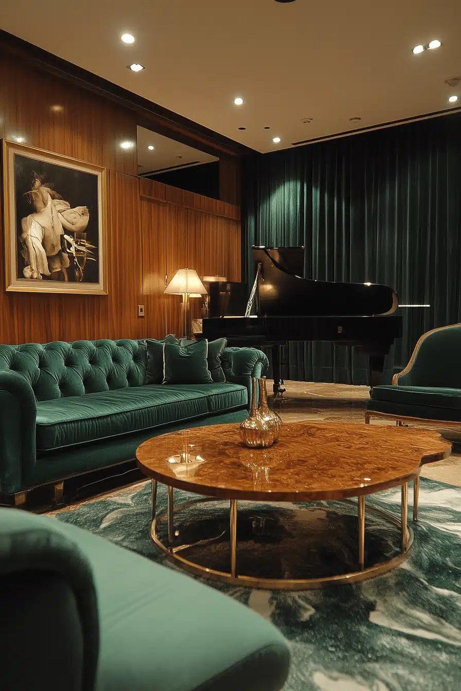 green living room decor
