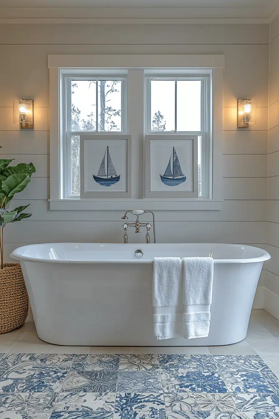 coastal cottage bathroom
